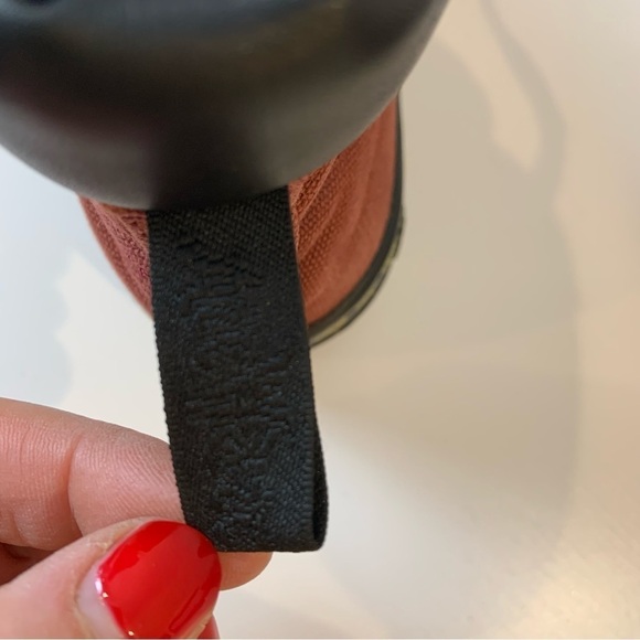 Dr Martens sz 6 Red Maelly Canvas Ankle Boots Padded Collar Women's Shoes - Picture 10 of 12